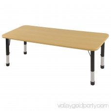 30in x 60in Rectangle Everyday T-Mold Adjustable Activity Table Maple/Black/Sand - Standard Ball